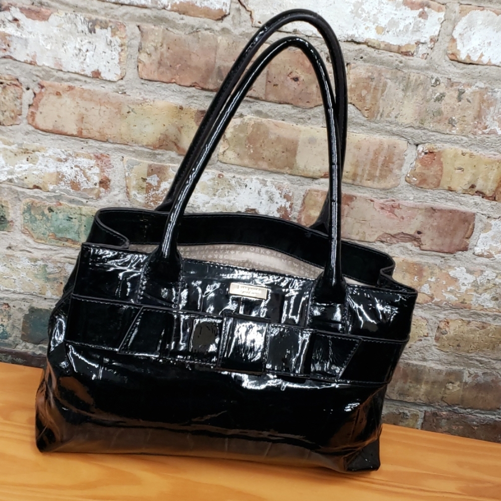 Kate Spade black patent leather bag